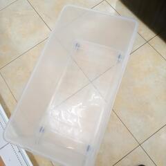 ★ジモティ割あり★  衣装ケース 透明 H31×D31×W72 クリーニング済み OJ8999の画像