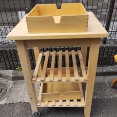 定価10000円IKEA BEKVÄM ベクヴェーム キッチン ワゴン 102.403.49  （0）の画像