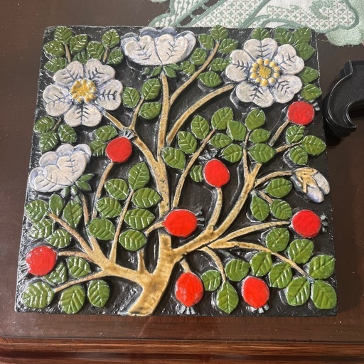 M606 リサ　ラーソン　陶板　ローズヒップ　Lisa Larson M606 リサ ラーソン 陶板 ローズヒップ Lisa Larson