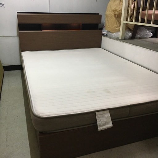 ダブルベッドセット／ダークウッド色