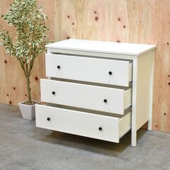 ≪yt1876ジ限≫ 美品 IKEA/イケア 3段チェスト KO...