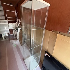 💕IKEA　イケア　DETOLF/デトルフ　ガラス扉キャビネット43x163 cm　ホワイトの画像
