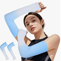 アイスシルク UVカット アームカバー 青の画像