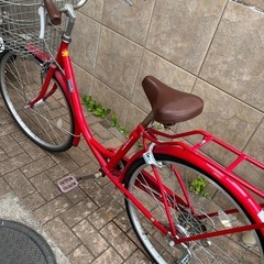 26型シティサイクル赤色 (mukuinu) 市が尾の自転車の中古