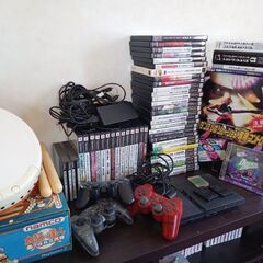 PS2セット　ソフト44本＋PS1用3本、周辺機器など
