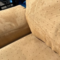 HUGO 2人掛けソファー　合皮　スゥエードの画像