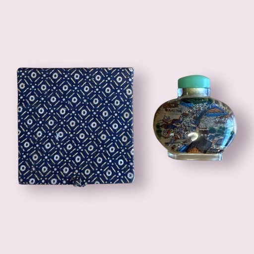 中国の工芸品 鼻煙壺びえんこ 内絵①（Amazon.co.jp: 鼻煙壺 (小