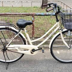 26インチ シティサイクル　ホワイト