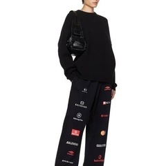 BALENCIAGA Unisex Top League Baggy Sweatpants in Cotton-fleeceの画像