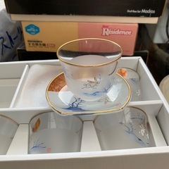 ガラス製　湯呑み茶碗セットの画像