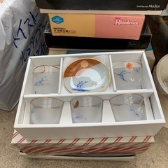 ガラス製　湯呑み茶碗セット