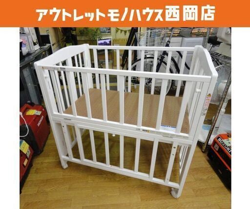 折りたたみ ベビーベッド KATOJI ミニベッド 内寸60×90cm ホワイト コンパクト収納 カトージ ベビー用品　西岡店