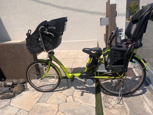 充電池少し難あり_チャイルドシート付き　電動アシスト自転車