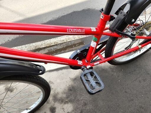 24インチ 子供用自転車 LOUISVILLE レッド 赤 カゴ付き 切替付き カギ付き ジュニア 札幌市 平岸店