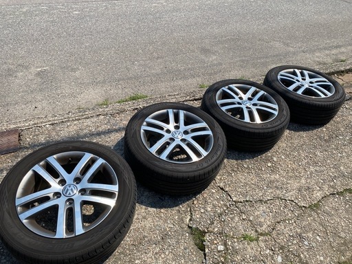 フォルクスワーゲン　ゴルフ　純正　16インチアルミホイール　4本セット 205/55R16  2021年製　ブルーアースGT