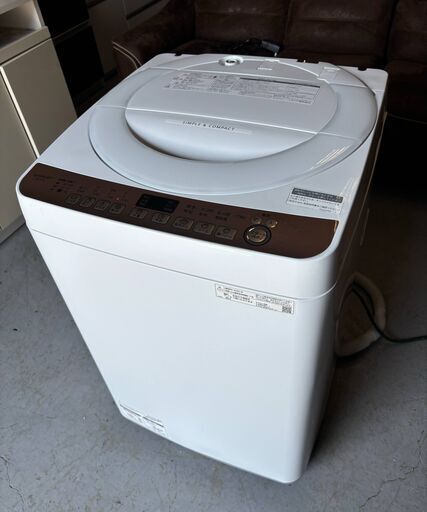 2020年製】シャープ ES-T712 ブラウン 全自動洗濯機 上向き 7kg