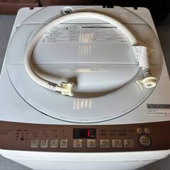 2020年製】シャープ ES-T712 ブラウン 全自動洗濯機 上向き 7kg