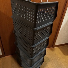 収納ケースキャスター付き 5段の画像