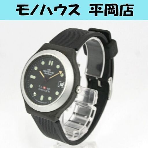 動作品 SWISS MOUNTAIN PATROL ARMY TIMER クオーツ式腕時計 A 03.590 3針 デイト 25年4月電池交換 札幌市 清田区 平岡