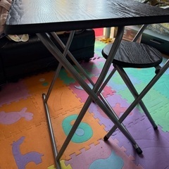 Folding tables and chairs