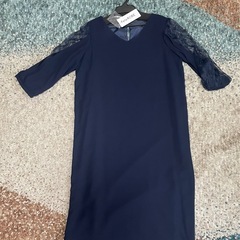 値下げします【新品】ネイビードレス　ワンピース (結婚式などのパ...