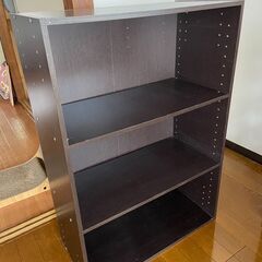 【あげます】ニトリ 3段カラーボックス　ダークブラウン