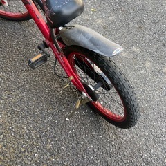 子供 幼児用 自転車 18インチ 男の子 黒 赤 の画像