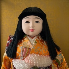 譲ります！日本人形　市松人形　ガラスケース入りの画像