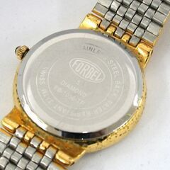 動作品 FORBEL クオーツ式腕時計 FB-1050-TP 3針 ダイヤモンド5石 25年4月電池交換 札幌市 清田区 平岡の画像