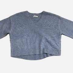 【新品】2着セット　Vネックニット×ジャガードペプラムカットソーの画像