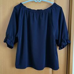【美品】NATURAL  BEAUTY  BASIC   濃紺ブラウス