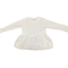 【新品】2着セット　Vネックニット×ジャガードペプラムカットソーの画像