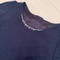 【美品】LODISPOTTO ビジュー付きネイビーワンピースの画像