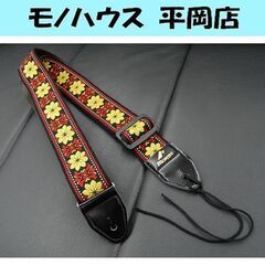 ビンテージ Morris 花柄 ストラップ レッド×イエロー 刺...
