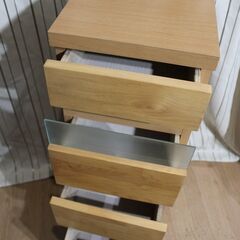 木製　サイド キャビネット 2台セットの画像