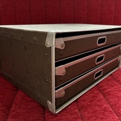 無印良品　廃盤　硬質パルプボックス3段　レタートレー
の画像