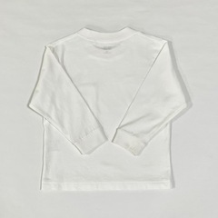 ユニクロ 白 ホワイト クルーネックTシャツ 長袖 ロンT 110cmの画像