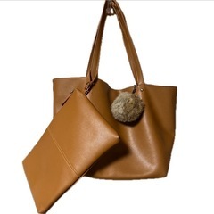 ショルダーバッグ ブラウン系　バックインバック付き　美品　オフィスバッグ　 トートバッグ ベージュの画像