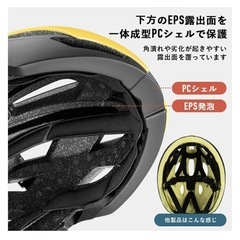 【早い者勝ち】ROCKBROS ロックブロス　ロードバイク用ヘルメット 黒/白の画像