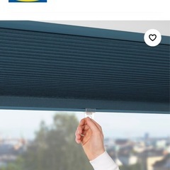 受付終了【引き取り希望】IKEA ブルー ブラインドカーテンの画像