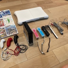 Wiiセット　リモコン、ボード、ソフト6個付き