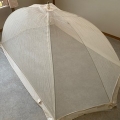 昭和レトロ　生成りの蚊帳 テント型 室内用 折りたたみ式