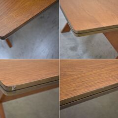 ≪yt1882ジ≫ ダイニングテーブル 幅135cm 奥行80cm 4人用 おしゃれ X型/クロス 新城家具販売/ライラック/LILAC ブラウン系 中古家具/宮城県仙台市 70330-02の画像
