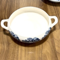 北欧風 スープ皿セット プレート 4客 アンティーク ブルー&ホワイト 洋食器 絵皿 飾り皿の画像