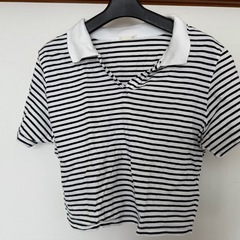 GU Ｖネック ポロシャツ ボーダーTシャツ