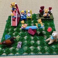 可愛いですよ♪　くまさんの公園②　すべり台　シーソー　他　芝生付...