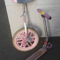 (商談中)子供用 一輪車とキックボード