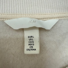 H&M 裏起毛ショート丈パーカの画像