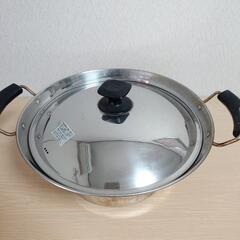 両手鍋 大きめ鍋 6.8L 33cm　ヤケ有り 中古品