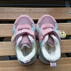 新品 13cm スニーカー ピンク 子供靴 キッズ 靴 シューズ 女の子 21【T259】の画像